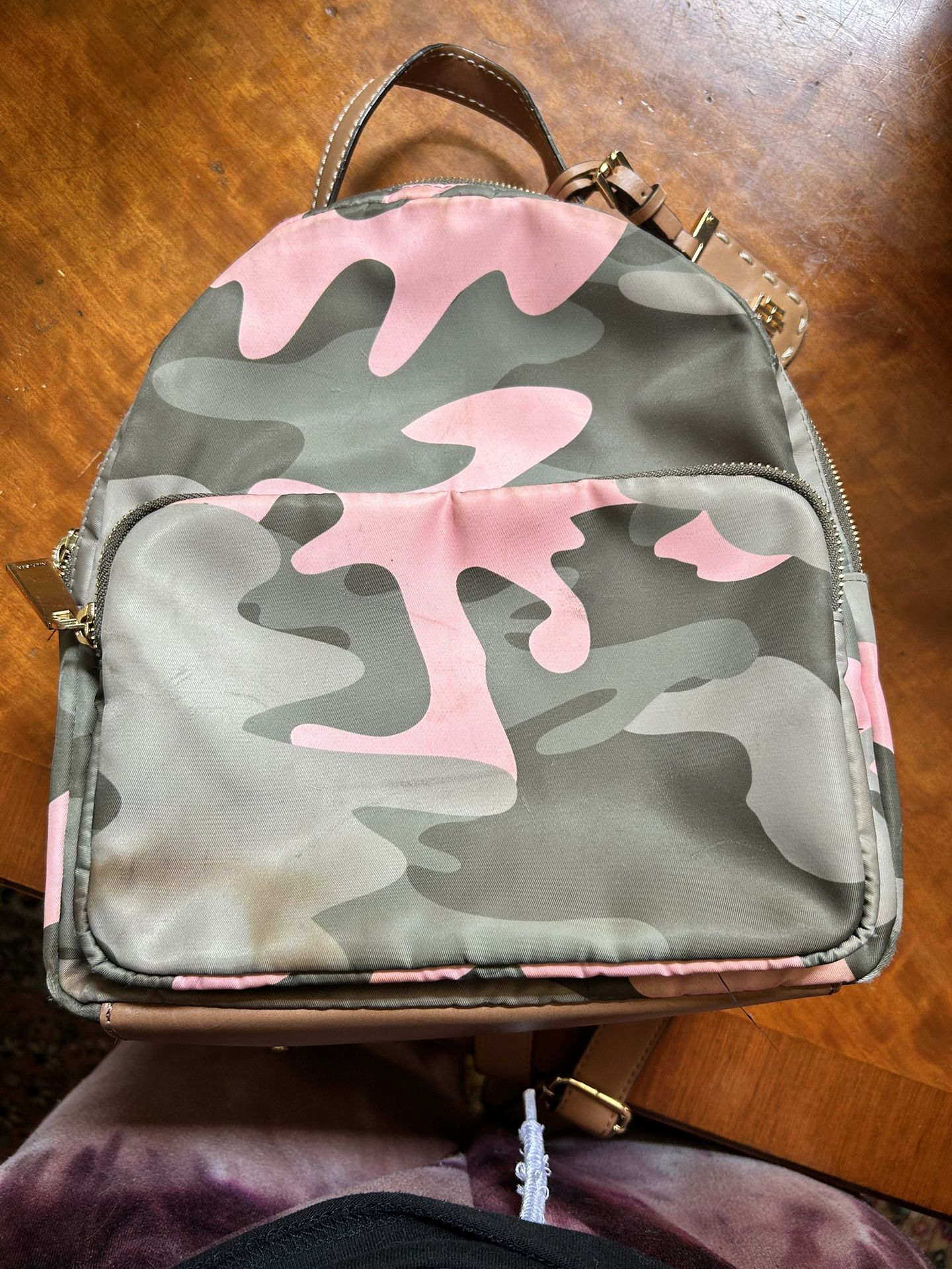 Tommy Hilfiger small backpack. Pink Camo. Check pics for stains. #tommyhilfiger #camo