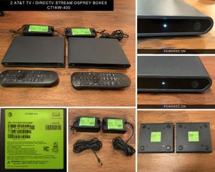 2 DIRECTV STREAM Boxes w/ Remotes – C71KW-400 Streaming Devices
