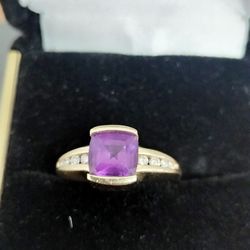14kt Gold Amethyst Ring