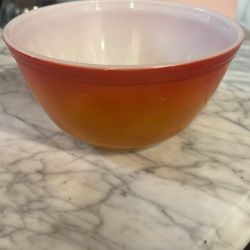 Red  An Orange Pyrex