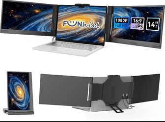 NEW! Laptop Screen Extender 14 inch Laptop Monitor Extender 1080 Portable Monitor Laptops 13-17.3