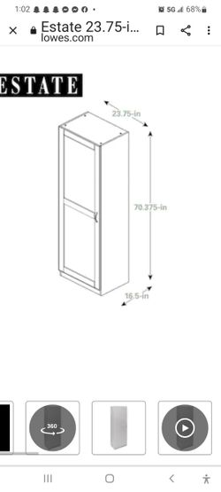 Estate 23.75-in W x 70.375-in H Wood Composite White Wall-mount