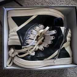 Rick Owen’s geo basket jumbo lace