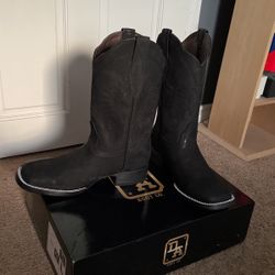 Nobuck Black Boot 8.5