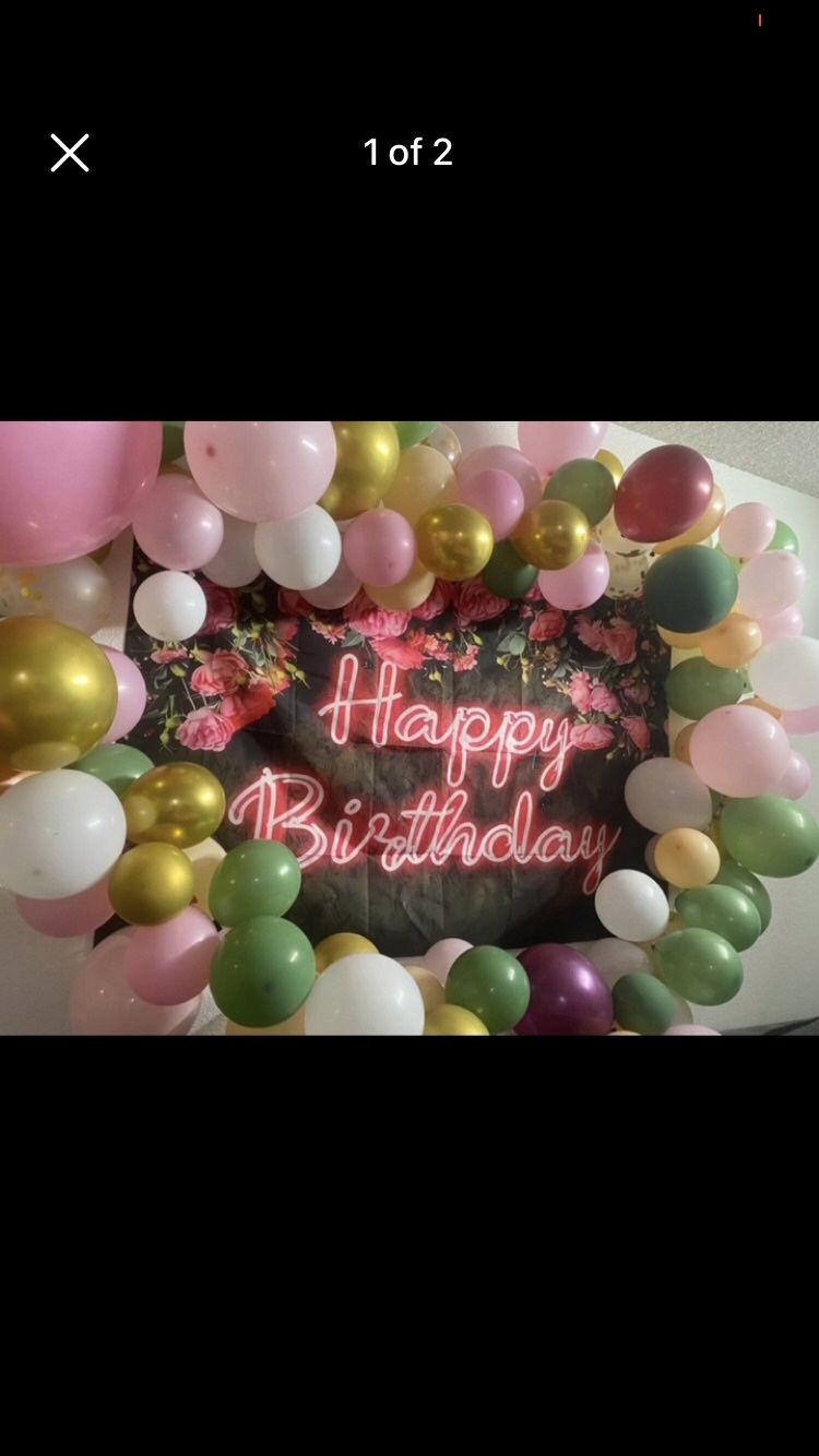 Balloon And Birthday Banner