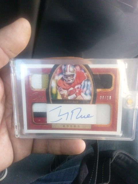 Signed Jerry Rice Card