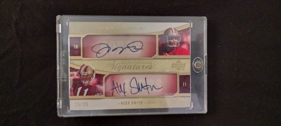 Joe Montana Alex Smith Signature Card