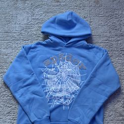 Spider hoodie sky blue