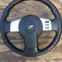 2003 NISSAN 350Z STEERING WHEEL ASSEMBLY WITH CRUISE CONTROLS OEM 0BEECA