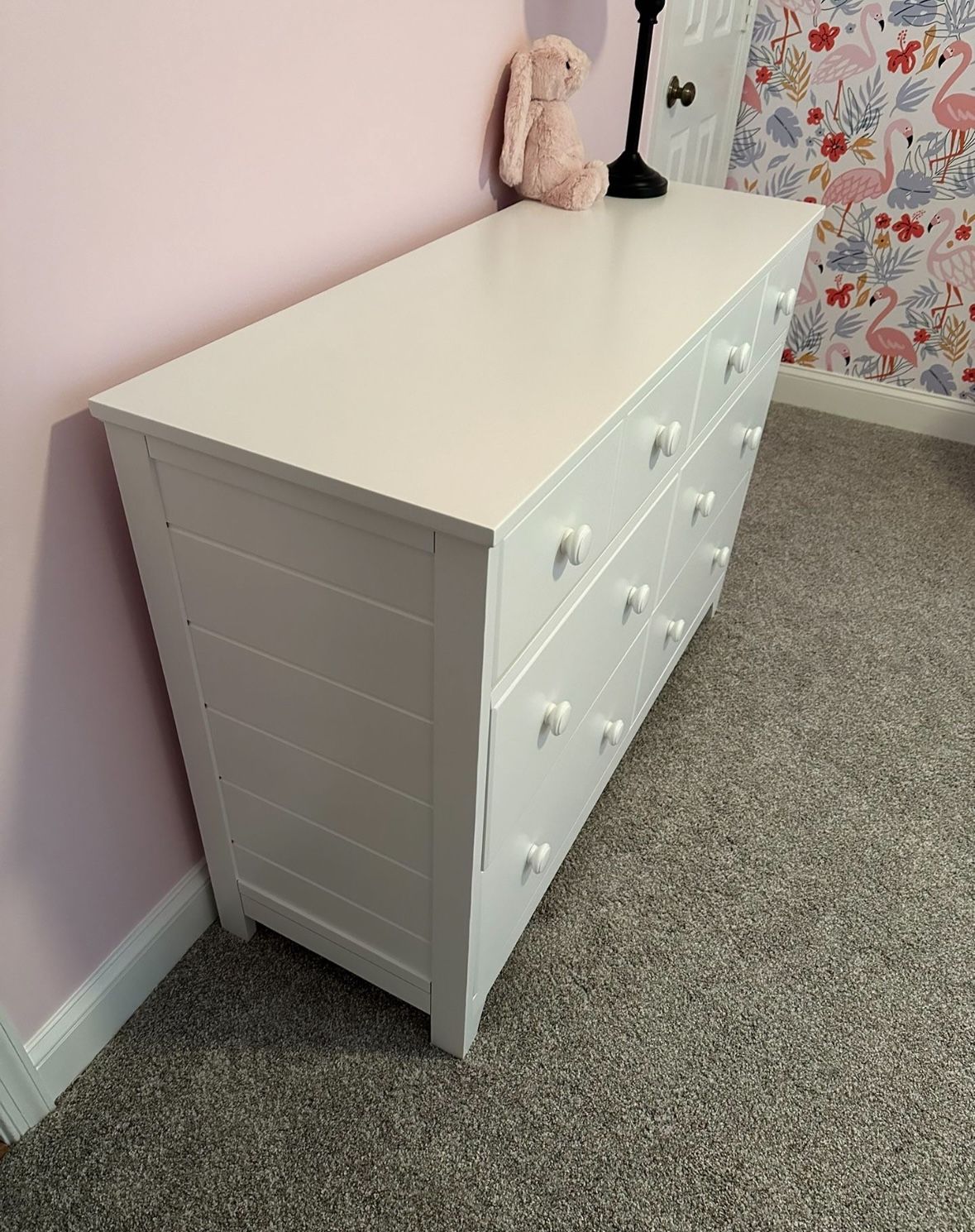 Storkcraft White Moss Drawer Double Dresser