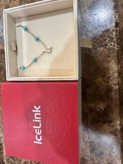 IceLink Bracelet with Turquoise Beads