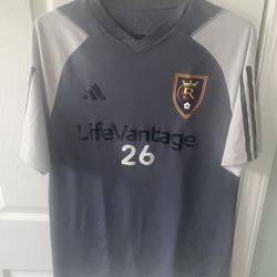 Real Salt Lake Game Issued Worn Used Soccer MLS Jersey Warmup Trainer Medium M 