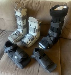 Set of 5 Leg/Foot Braces Walking Casts (Adult 6-10