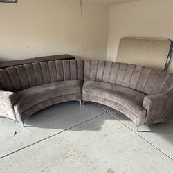 Microfiber Semi Circle Couch