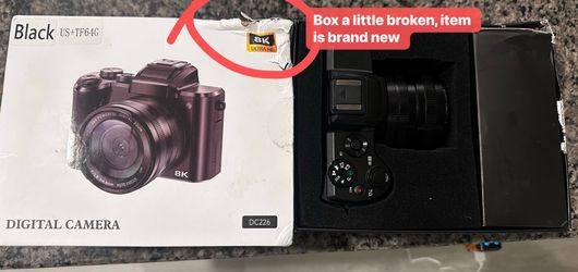 NEW DC226 Compact Digital Camera 8K Ultra HD Dual Cameras  Black pickup Fontana
