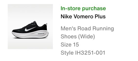 Size 15 - Nike Vomero Plus Extra Wide Black/White Cool Grey IH3251 001