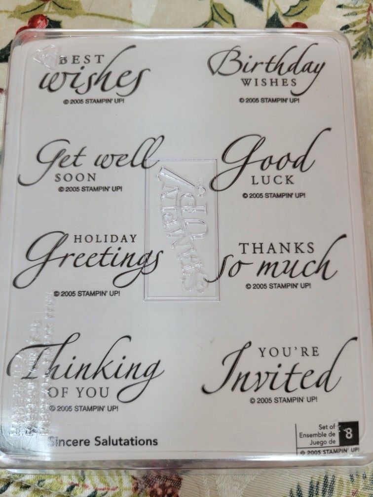 New Stamping Up Sincere Salutations Set
