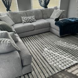 Love seat and large comfy clean couch