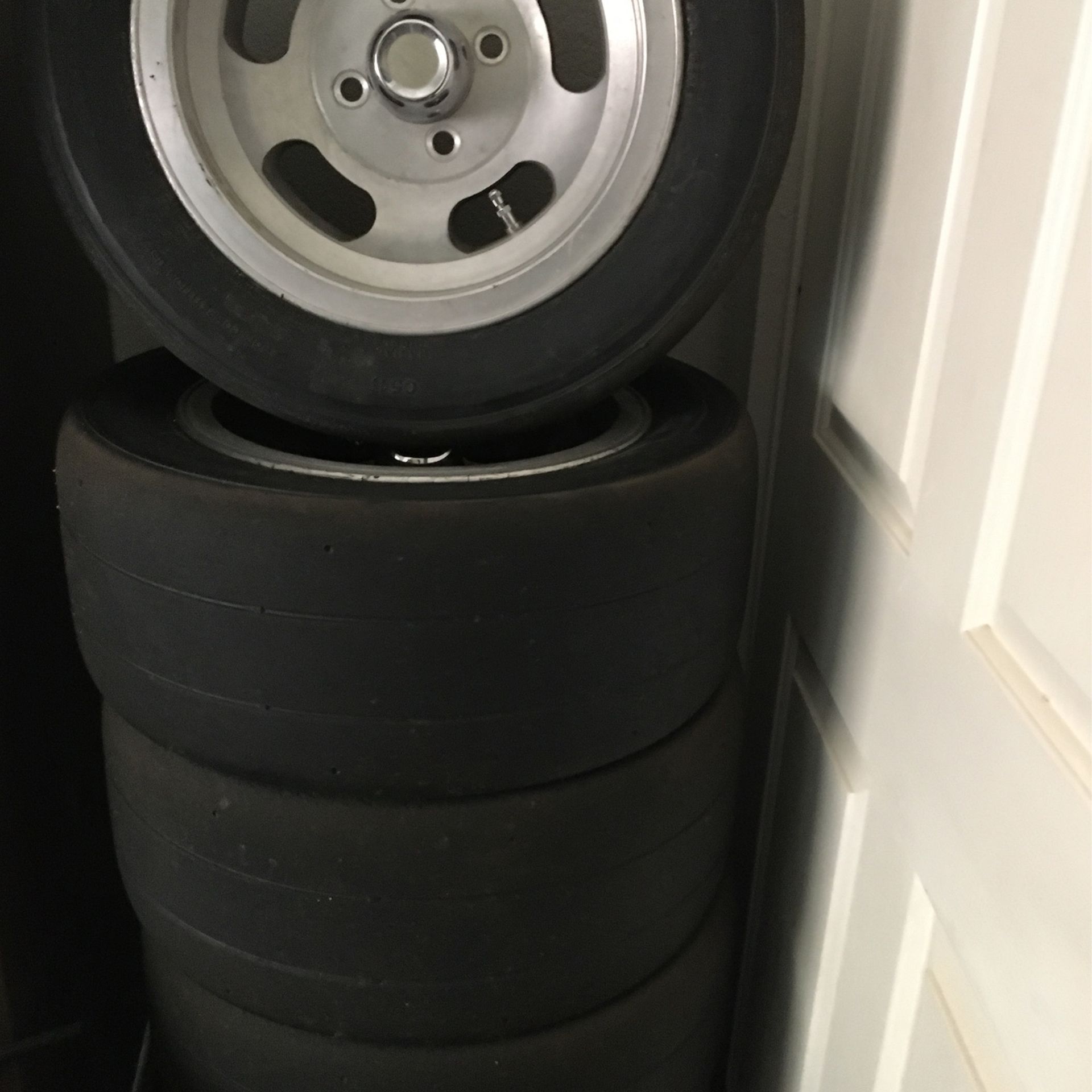 Set Of 4 Hankook 225/50ZR14 Ventus Semi Slick Tires And Rims for Sale