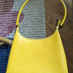Yellow Daniela Moda Italian Leather Purse
