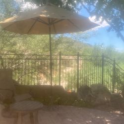 Agio Patio Umbrella 9’ Auto Tilt Umbrella Created For Macy’s 