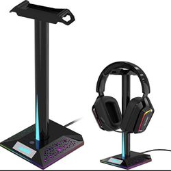 RGB Headset Hanger Holder Gaming Headphone Desk Stand