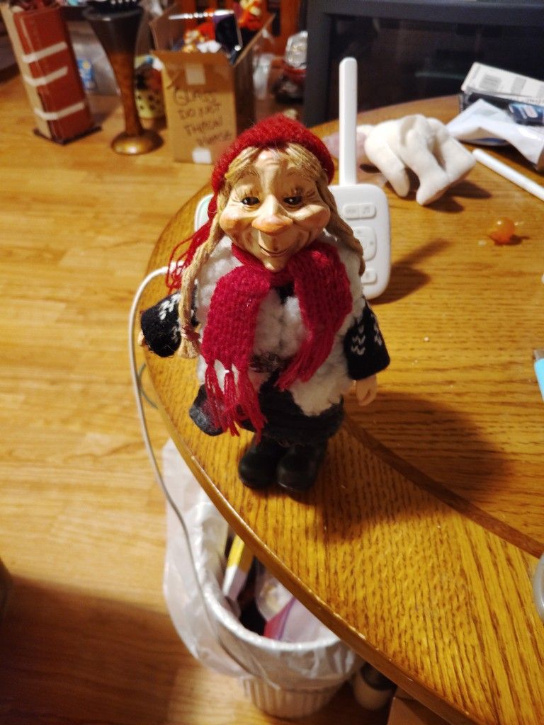 Vintage Norwegian Troll Woman W/ Winter Braids