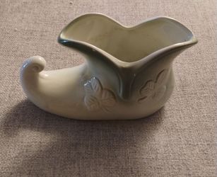 Vintage ceramic shoe planter decor