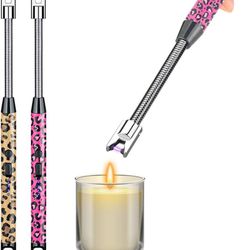 NEW 2 PACK ELECTRIC CANDLE LIGHTER WITH USB CHARGING, LED BATTERY, ROTATE 360 DEGREES