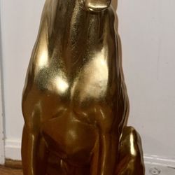 Gold Painted Home Decor Dog