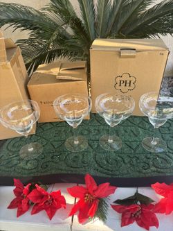 Princess House  4 Copas Grandes Para Margaritas