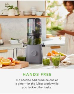 Nama J2 Hands-Free Cold Press Juicer in Graphite Gray (Model: SJ200/SJ200-US-G-1)