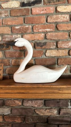 Wooden white Canadian Swan