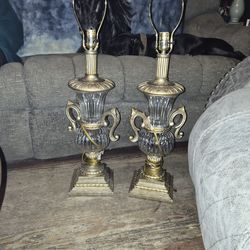 Vintage crystal lamps