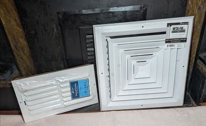 NEW - 2 Vent Covers - 12 x 12  &  6 x 12