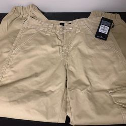 NEW True Religion Bobbi Baggy Cargo Joggers - Travertine (Size 24)
