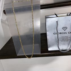 10K Solid Gold Rope Chain 
