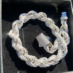 Moissanite Diamond Rope Bracelet
