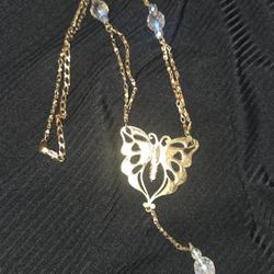 Gorgeous vintage signed AVON butterfly festoon necklace. 
