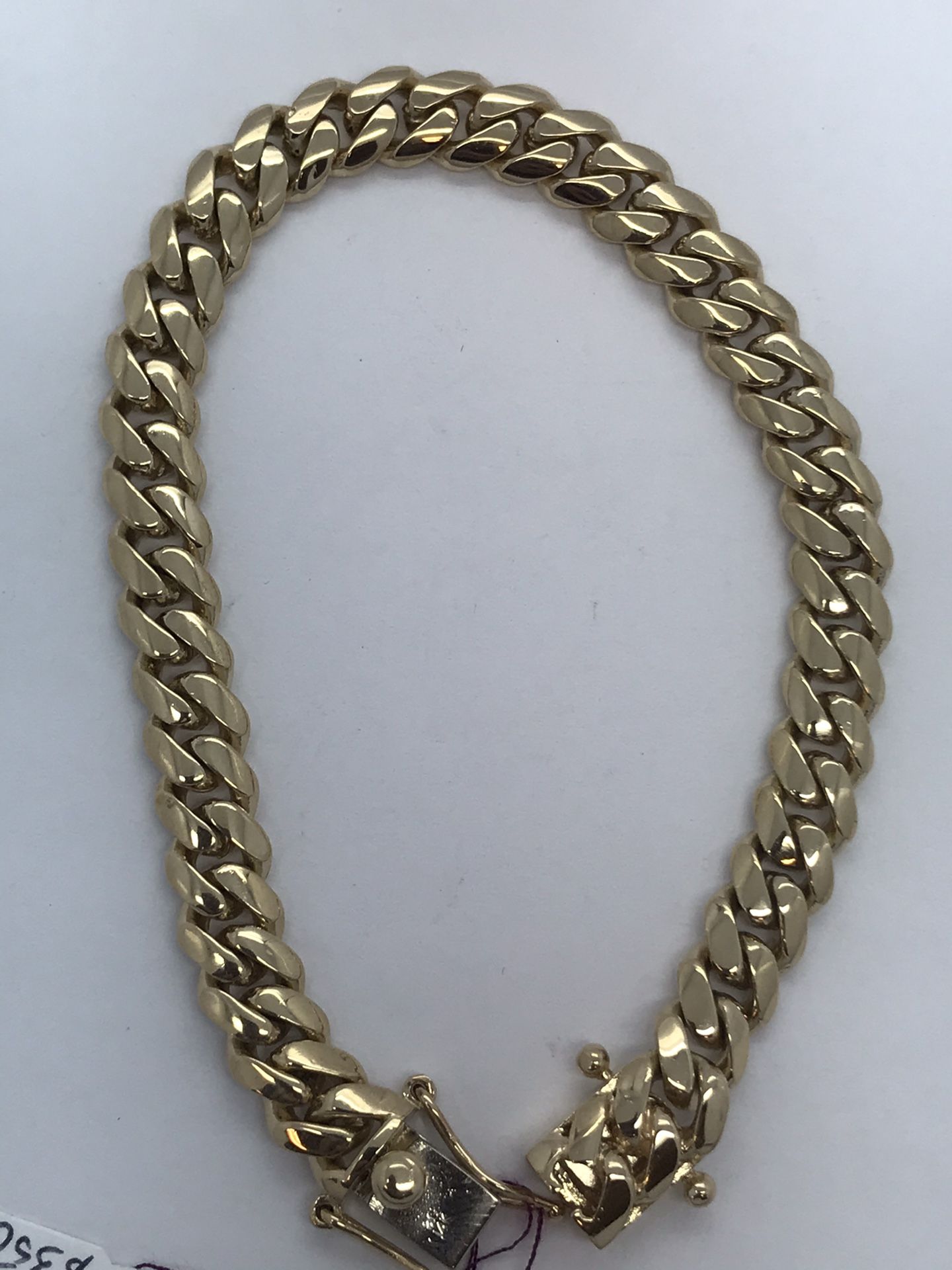 14k Gold Miami Cuban Bracelet New