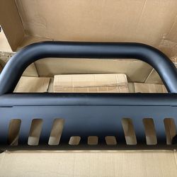 New 2011 - 2017 Jeep Grand Cherokee Matte Black Bumper Bull Bar Grill Guard With Skid Plate - Part # ARM-FZW-992