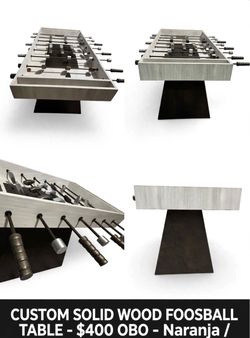 Custom made modern wood Foosball Table