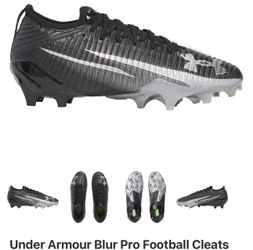 Football cleats “Ua blur pro”, Black/Silver Size 9