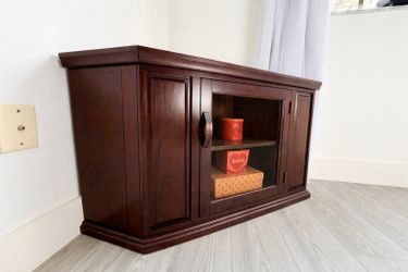 Solid Wood Corner TV Stand / Media Console – Great Condition!