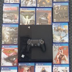 PS 4 Bundle With 2 Joystick +headset Turtels Bluetooth +10 Games