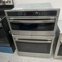 🔊 GE Profile ✔️30 in. Double Electric Wall Oven with Convection Self-Cleaning & Built-In Microwave 
