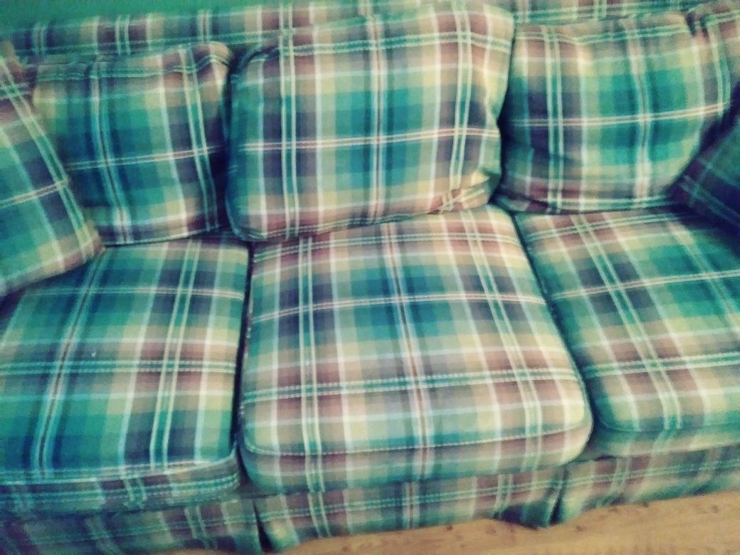 Free couch and matching chair in very good condition has scotch guard so easy to remove a stain