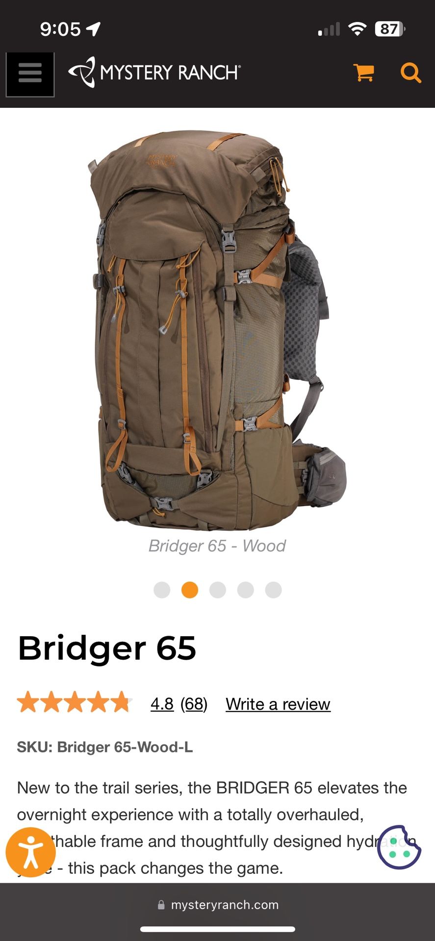 Mystery Ranch Bridger 65 XL