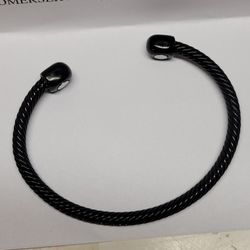 Copper BANGLE BRACELET BLACK WITH MAGNETS HEALING BRACELET 