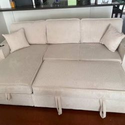 New Sleeper Sectional Couch with Storage / Free delivery 